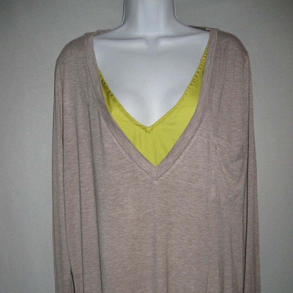 NWT Anthropologie Bordeaux Layered Look Tan Blouse